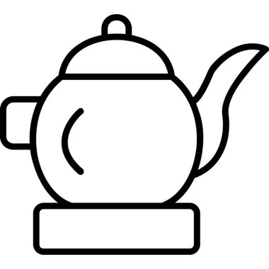 Çaydanlık simgesi, anahat stili