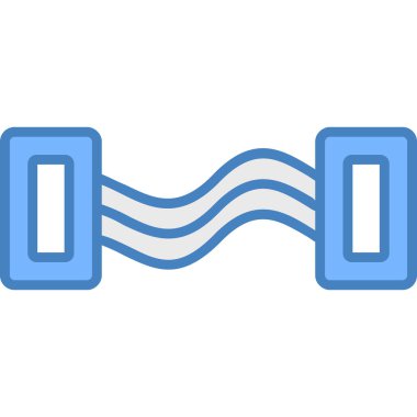 Bir yüzme havuzunun mavi ve beyaz çiziminin vektör çizimi