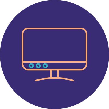 Televizyon. Web simgesi basit illüstrasyon