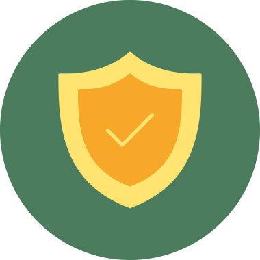 Kalkan. Web simgesi basit illüstrasyon