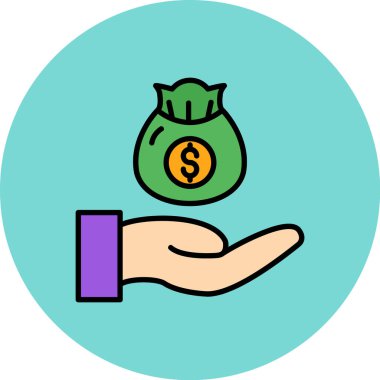 Para için. Basit ağ simgesi