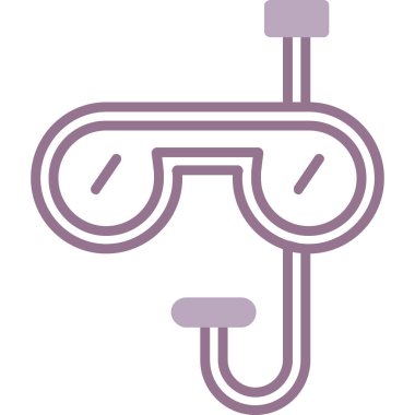 Dalış maskesi. Web simgesi basit illüstrasyon