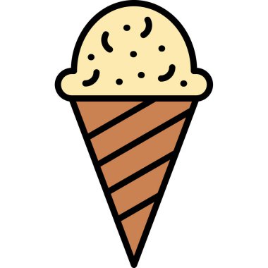 çikolatalı dondurma vektör illüstrasyonu