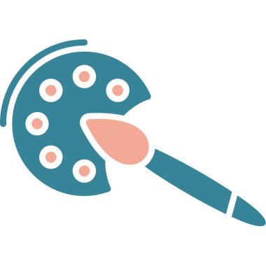 Fırça Simgesini Boya. Renk Doldurma Tasarımı ile Düzenlenebilir Kalın Tasarım. Vektör İllüstrasyonu.