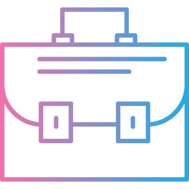 Beyaz arkaplanda izole edilmiş torba simgesi ve vektör illüstrasyonu