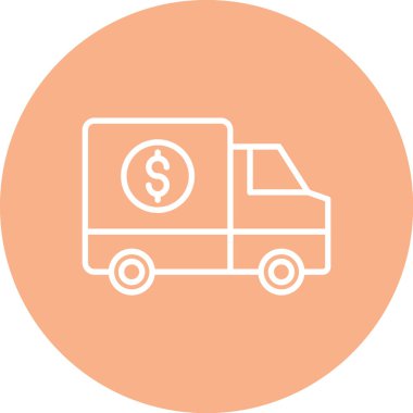 trend biçimli dağıtım simgesi izole edilmiş arkaplan