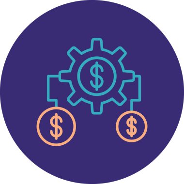 Dolar. Web simgesi basit illüstrasyon