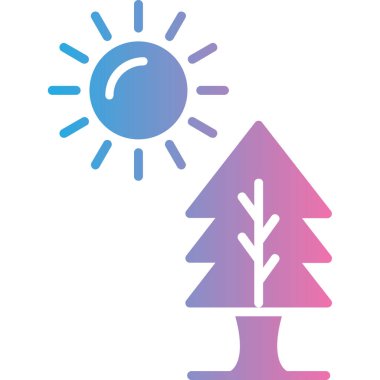 Güneş simgesinin vektör illüstrasyonu