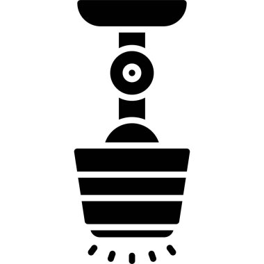 Çizgi film lambası simgesinin vektör çizimi