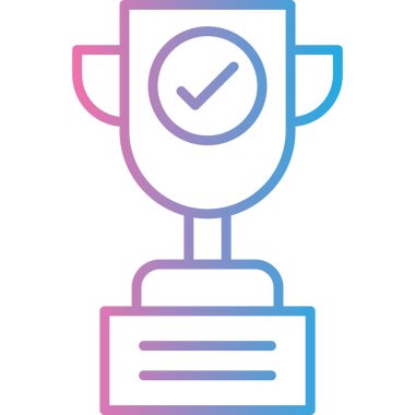 Kupa. Web simgesi basit illüstrasyon