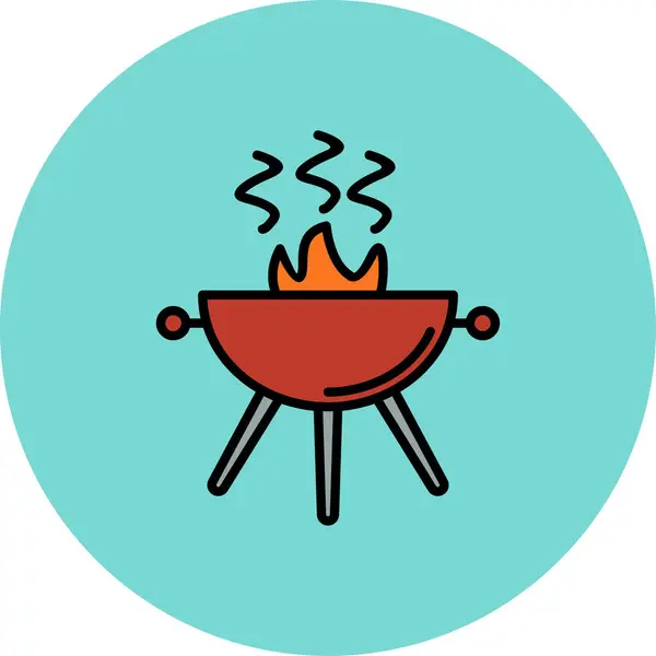 bbq vektör simgesi modern basit tasarım