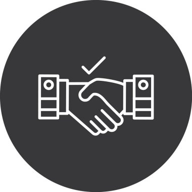 El sıkışma simgesi. El sıkışma vektör simgesi beyaz arka plan üzerinde izole web tasarımı için basit örnek