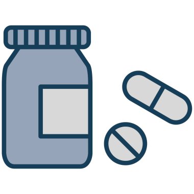 haplar ve kapsüller izole edilmiş vektör simgesi kolayca değiştirilebilir ya da düzenlenebilir