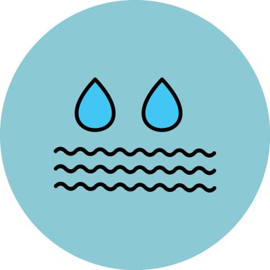 Mavi kalpli üzgün bir yüzün vektör çizimi