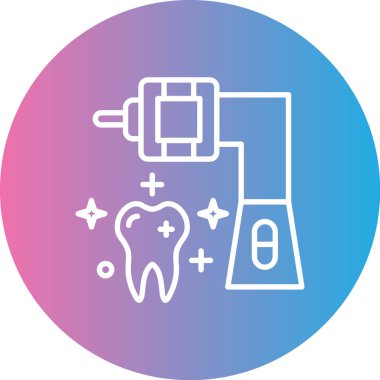 Diş simgesi, vektör illüstrasyonu