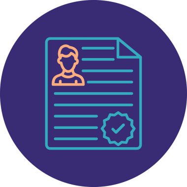 Belgesi olan bir adamın vektör illüstrasyonu