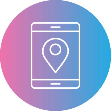 Cep telefonu simgesinin vektör çizimi, basit tasarım