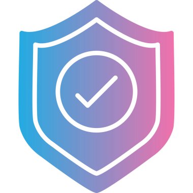 kalkan ikon vektör illüstrasyonu