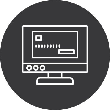 vektör lcd simge çizimi tasarımı