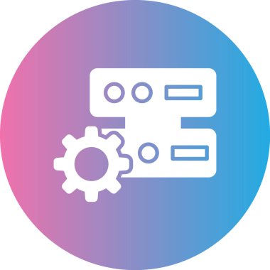 Sunucu. Web simgesi basit illüstrasyon