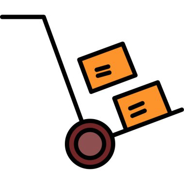 Alışveriş arabası ikon vektör illüstrasyonu