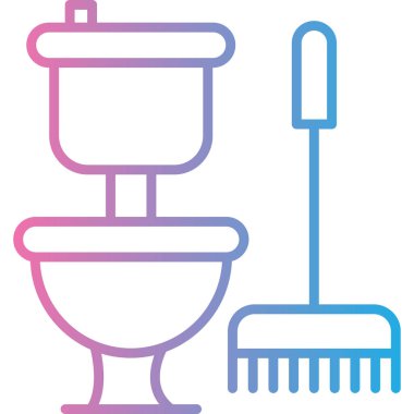 Banyo. Web simgesi basit illüstrasyon