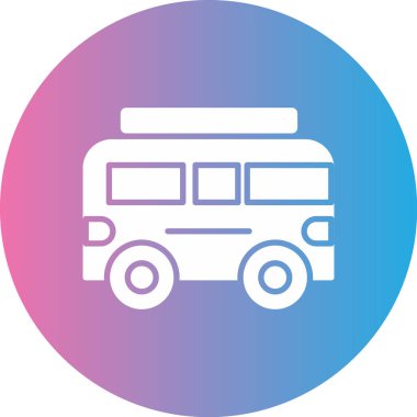 Otobüs. Web simgesi basit illüstrasyon