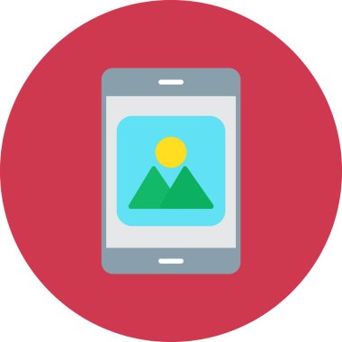 Cep telefonu simgesi, vektör illüstrasyonu