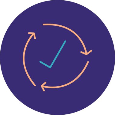 Zaman doldu. Web simgesi basit illüstrasyon