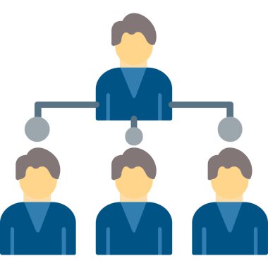 iş takımı düz tasarım simgesi.