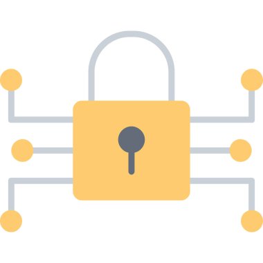 düz vektör simgesini kilitle