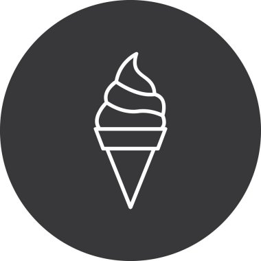 dondurma simgesi, vektör illüstrasyonu