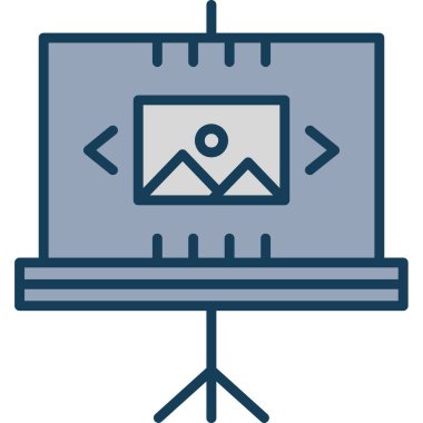 video. Web simgesi basit illüstrasyon