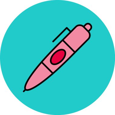 Kalem. Web simgesi basit illüstrasyon