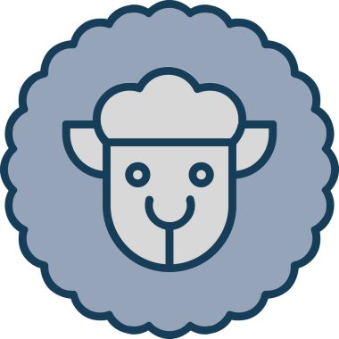 Kuzu eti. Web simgesi vektör illüstrasyonu