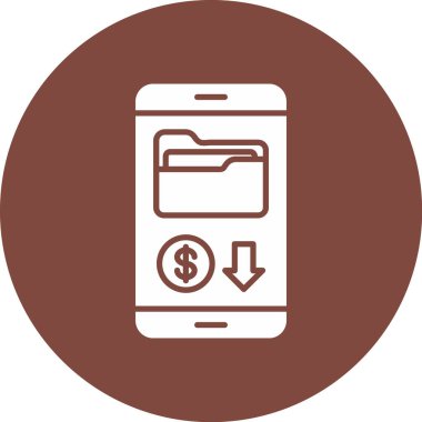 Cep telefonu simgesinin vektör illüstrasyonu