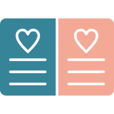 Kalp ikonu vektör illüstrasyonu