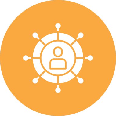 Çemberdeki bir kadının vektör çizimi