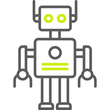 robot ikon vektör illüstrasyonu