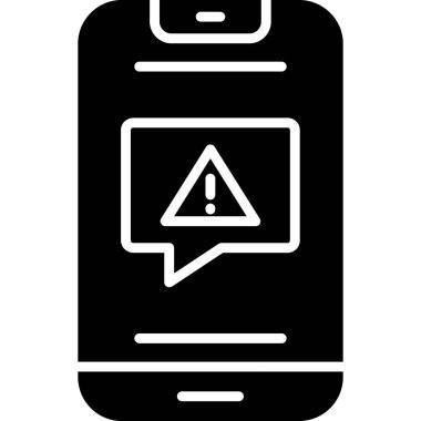 Cep telefonu ikonlu akıllı telefon. Web tasarımı için telefon vektör simgesiyle akıllı telefonun basit bir çizimi