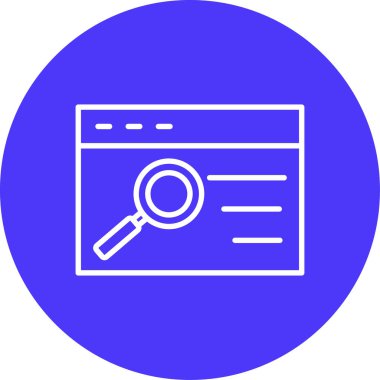 Büyüteç. Web simgesi basit illüstrasyon