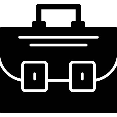 sırt çantası simgesi, vektör illüstrasyonu