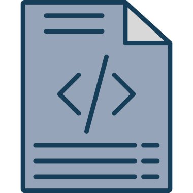 Kodlama. Web simgesi basit illüstrasyon