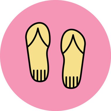 Terlik simge vektör çizim