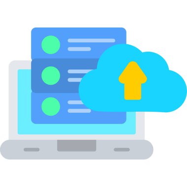 bulut hesaplama simgesi, vektör illüstrasyonu