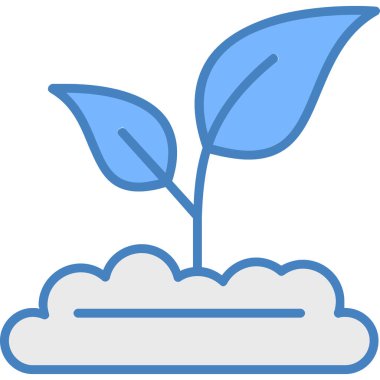 Ekoloji çevresi simgesi - ana hatlar biçiminde