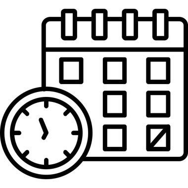 takvim tarihi simgesi vektör illüstrasyon