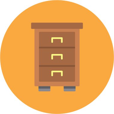 Dolap dolabı simgesi düz stil