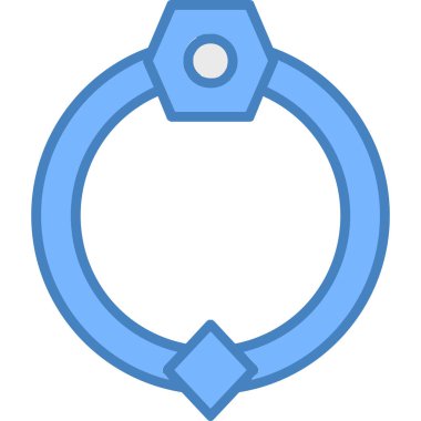 Bir halka simgesinin vektör illüstrasyonu