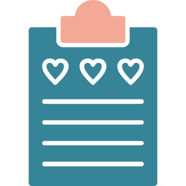 Kalp ikonu vektör illüstrasyonu